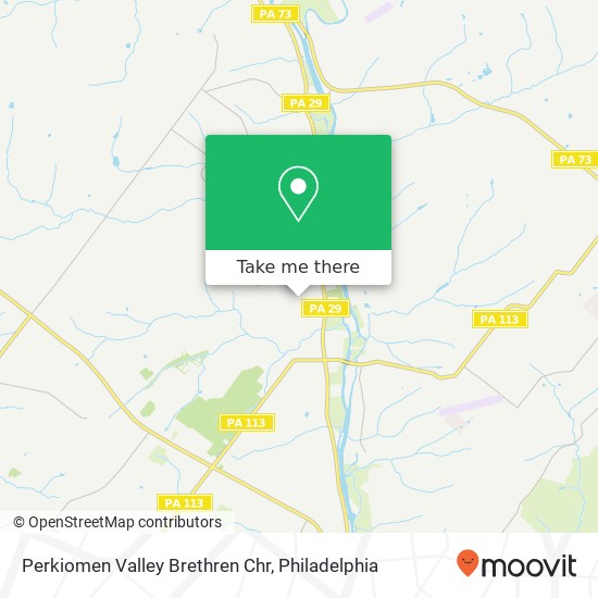 Perkiomen Valley Brethren Chr map