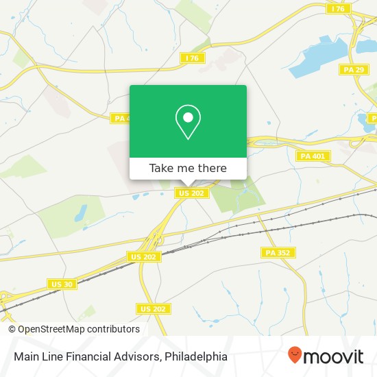 Main Line Financial Advisors map