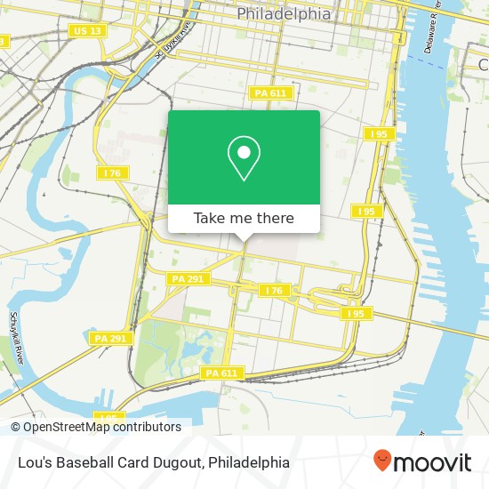 Lou's Baseball Card Dugout map