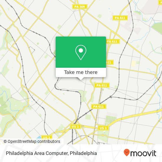 Mapa de Philadelphia Area Computer