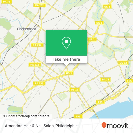 Amanda's Hair & Nail Salon map