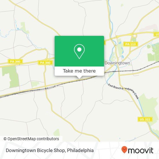 Mapa de Downingtown Bicycle Shop