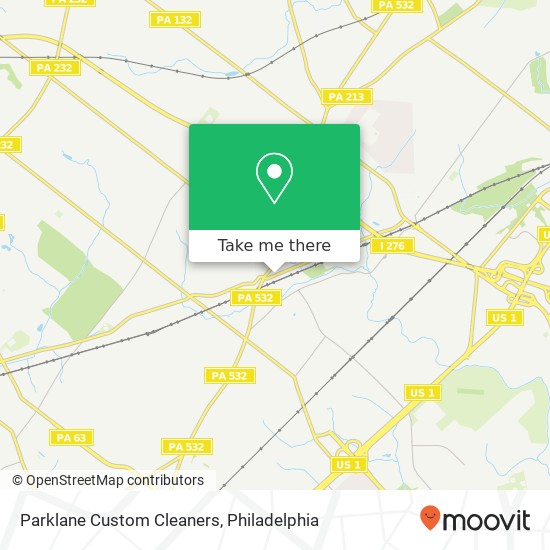 Parklane Custom Cleaners map