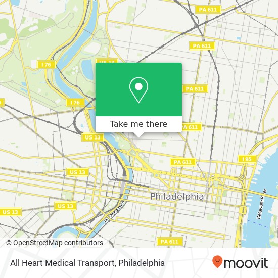 All Heart Medical Transport map