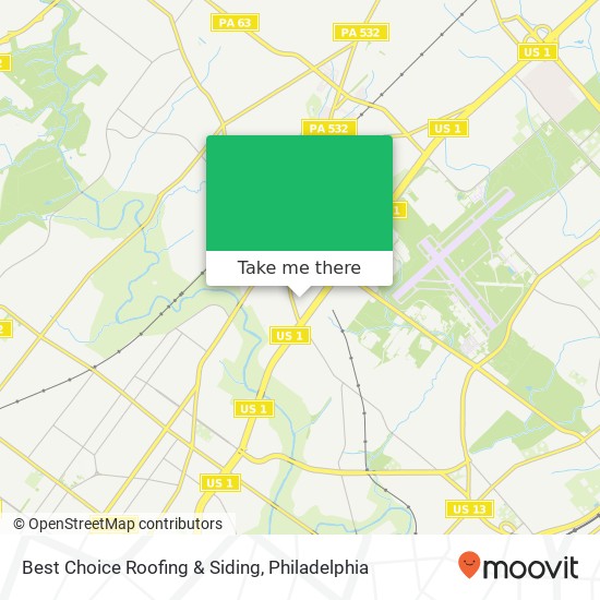 Mapa de Best Choice Roofing & Siding