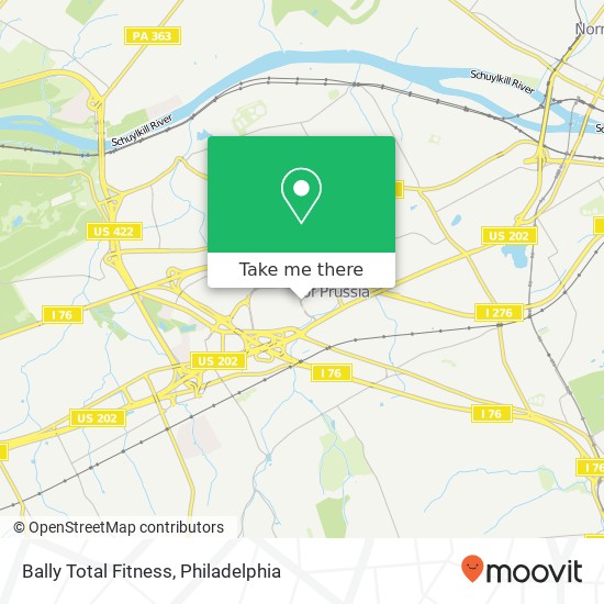 Mapa de Bally Total Fitness