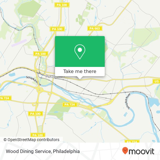 Wood Dining Service map