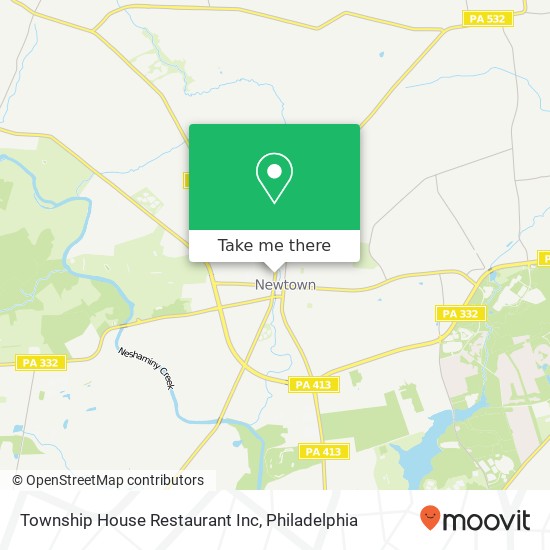 Mapa de Township House Restaurant Inc
