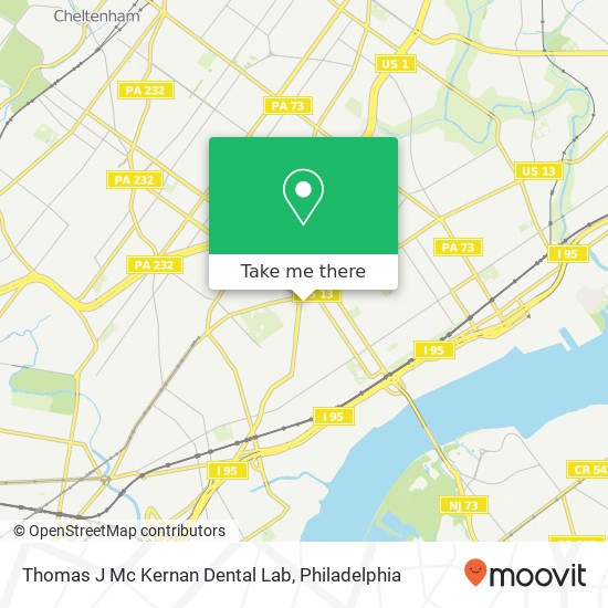 Thomas J Mc Kernan Dental Lab map