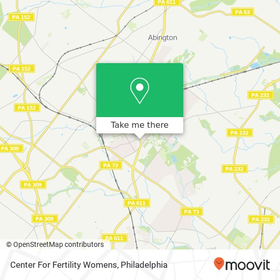 Center For Fertility Womens map