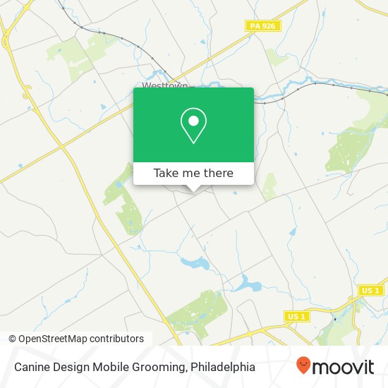 Canine Design Mobile Grooming map