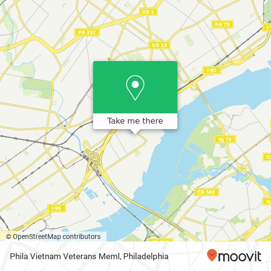 Mapa de Phila Vietnam Veterans Meml