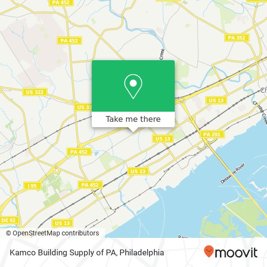 Kamco Building Supply of PA map