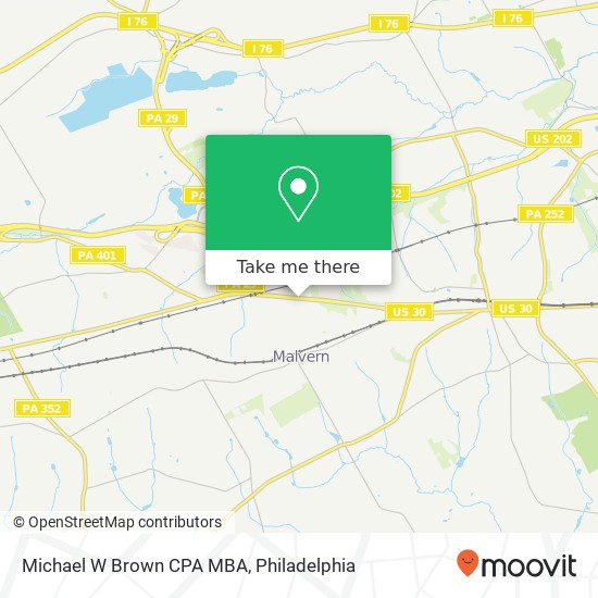 Michael W Brown CPA MBA map