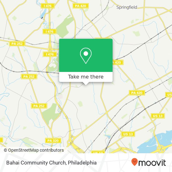 Bahai Community Church map
