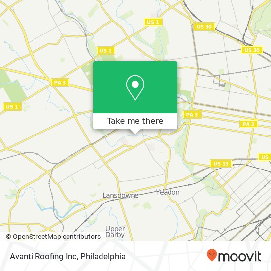 Avanti Roofing Inc map