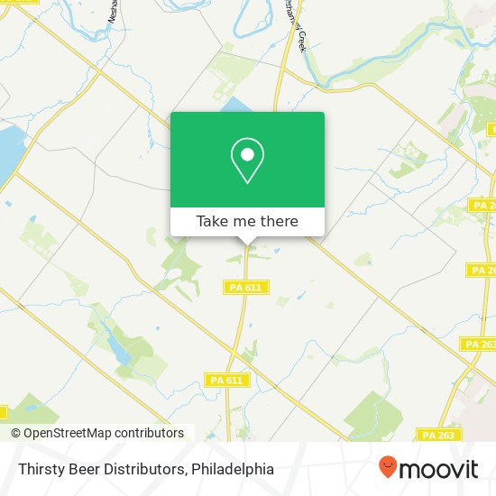 Thirsty Beer Distributors map