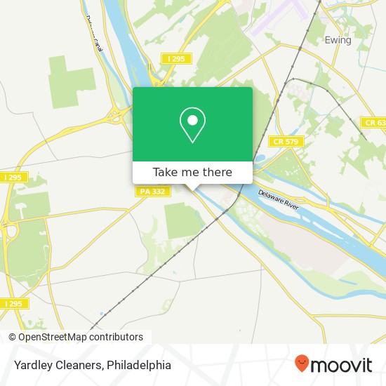 Yardley Cleaners map