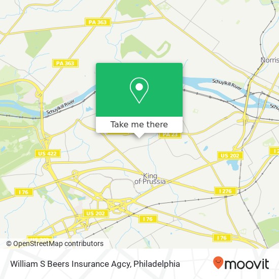 William S Beers Insurance Agcy map