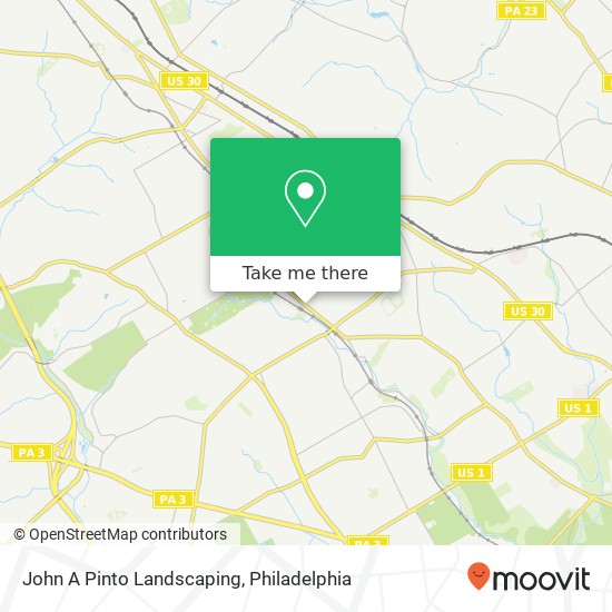 John A Pinto Landscaping map