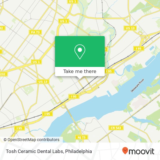 Mapa de Tosh Ceramic Dental Labs