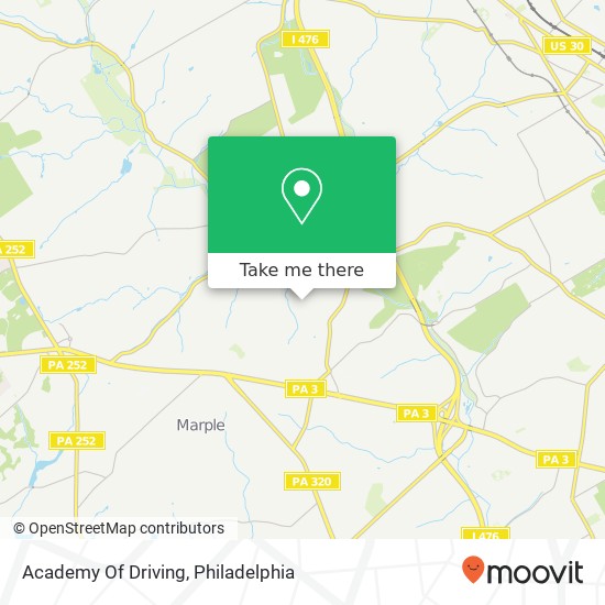 Academy Of Driving map