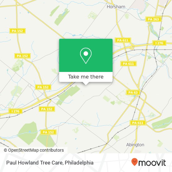 Paul Howland Tree Care map