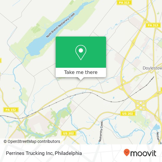 Perrines Trucking Inc map