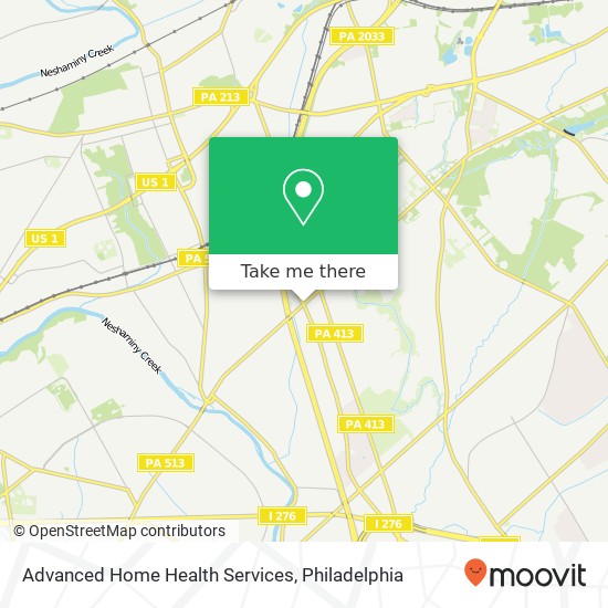 Advanced Home Health Services map