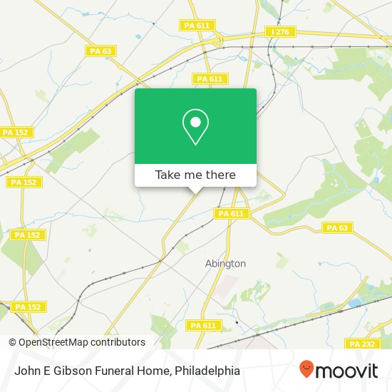 John E Gibson Funeral Home map