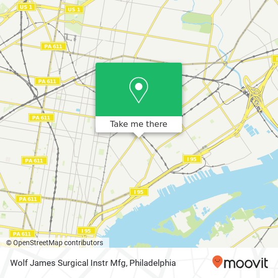 Mapa de Wolf James Surgical Instr Mfg
