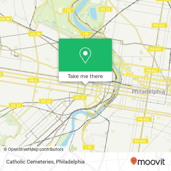 Catholic Cemeteries map