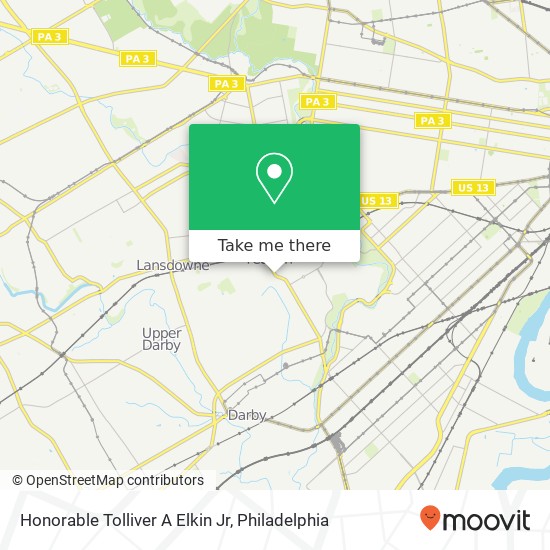 Honorable Tolliver A Elkin Jr map