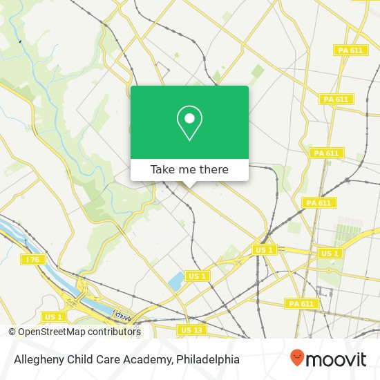 Allegheny Child Care Academy map