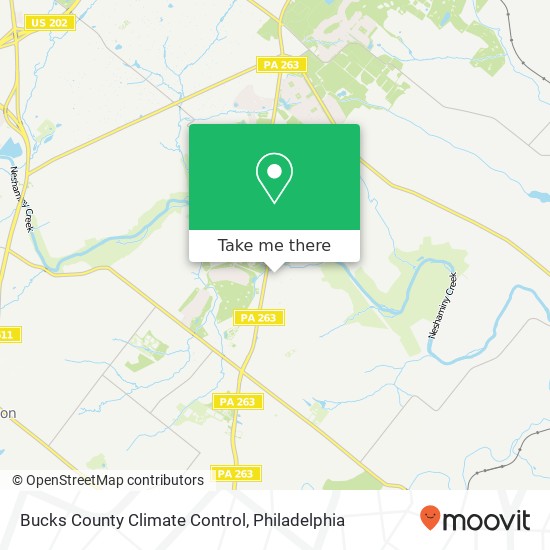 Mapa de Bucks County Climate Control