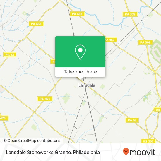 Lansdale Stoneworks Granite map