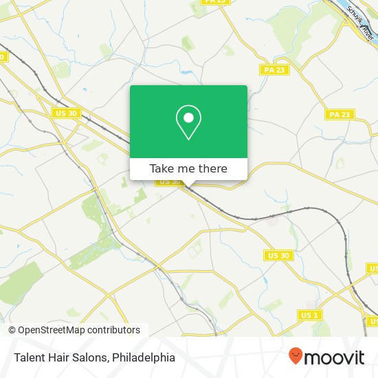 Talent Hair Salons map