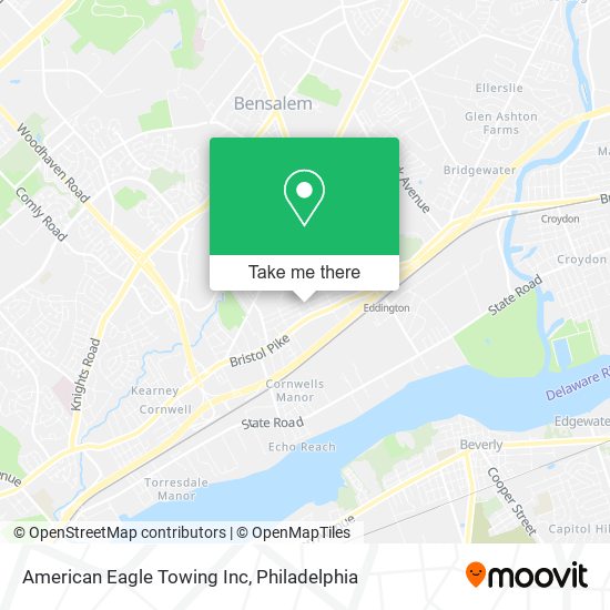 Mapa de American Eagle Towing Inc