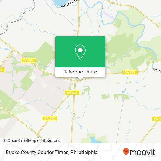 Bucks County Courier Times map
