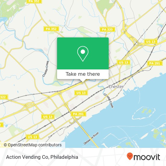 Mapa de Action Vending Co