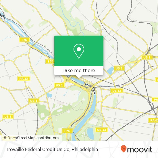 Trovaille Federal Credit Un Co map