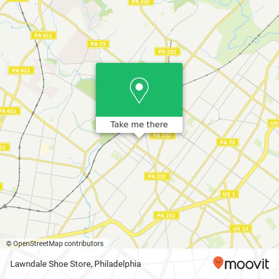 Mapa de Lawndale Shoe Store