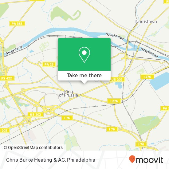 Mapa de Chris Burke Heating & AC