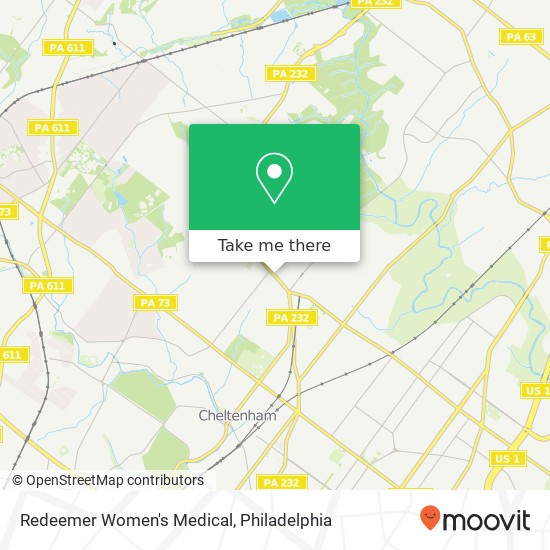 Redeemer Women's Medical map