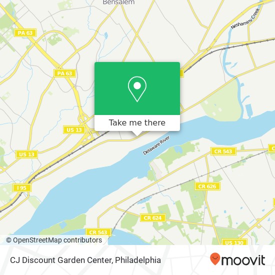 Mapa de CJ Discount Garden Center