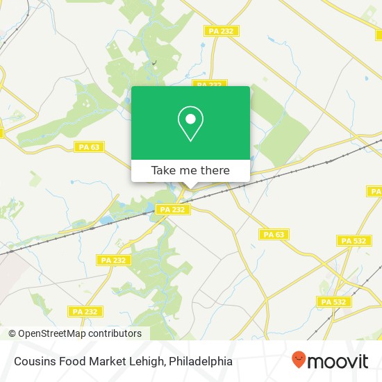 Cousins Food Market Lehigh map