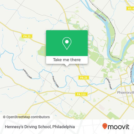 Hennesy's Driving School map