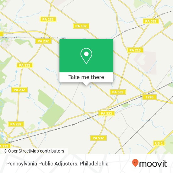 Mapa de Pennsylvania Public Adjusters