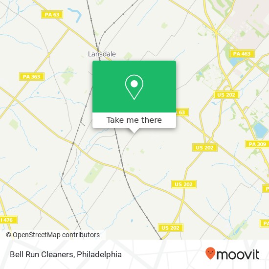 Bell Run Cleaners map