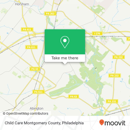 Child Care Montgomery County map